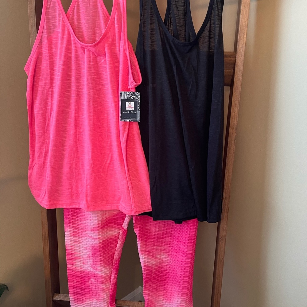 A-line Racer Back Tank Fuchsia - Picture 3 of 4
